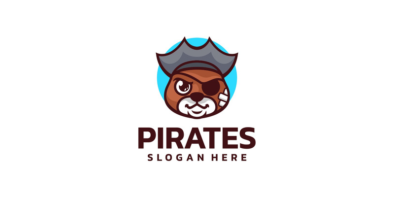 Logo kreskówka maskotka piratów - Obraz funkcji 1