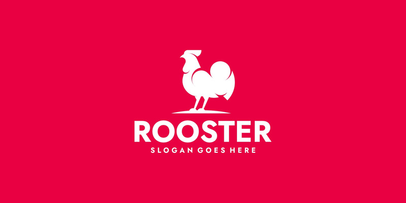 Monochrome Rooster Logo Design - Features Image 1
