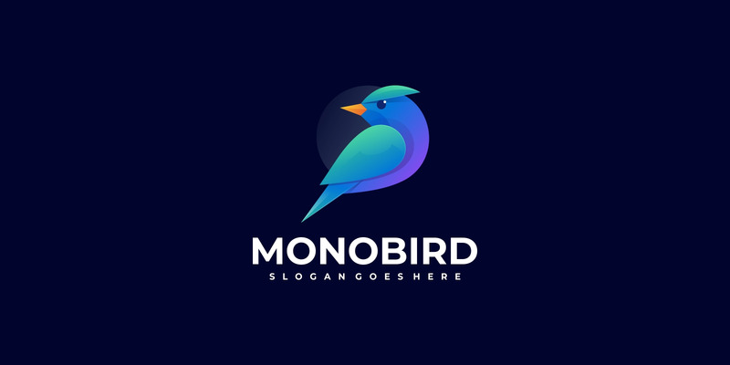Stile del logo sfumato Monobird - Caratteristiche Immagine 1