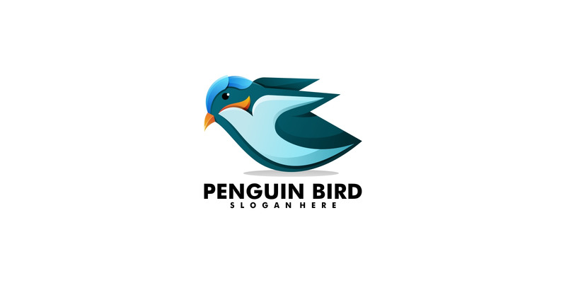 Logo dégradé oiseau pingouin - Caractéristiques de l’image 1