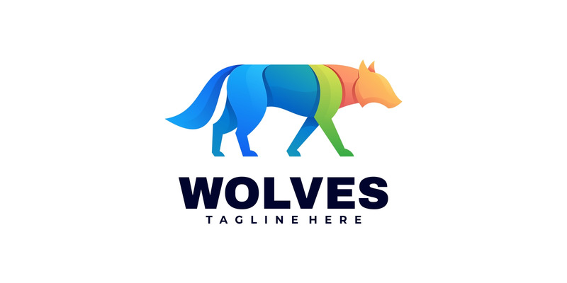 Wolves Colorful Logo Template - Features Image 1