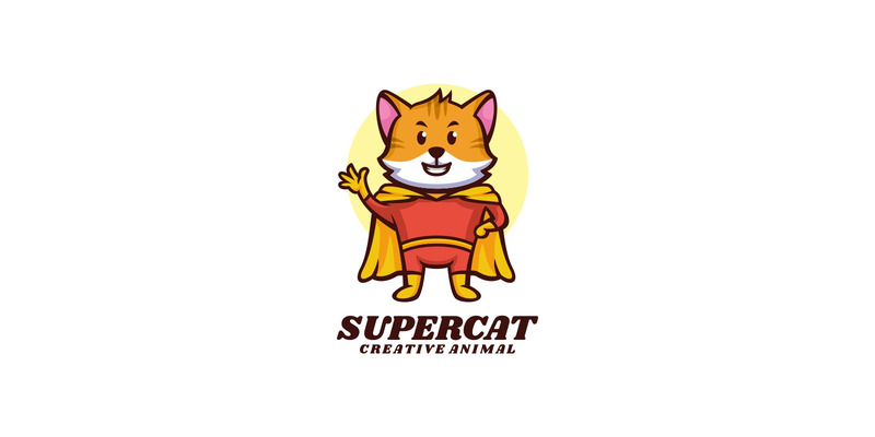 Super Cat Cartoon Logo Style - Features Image 1