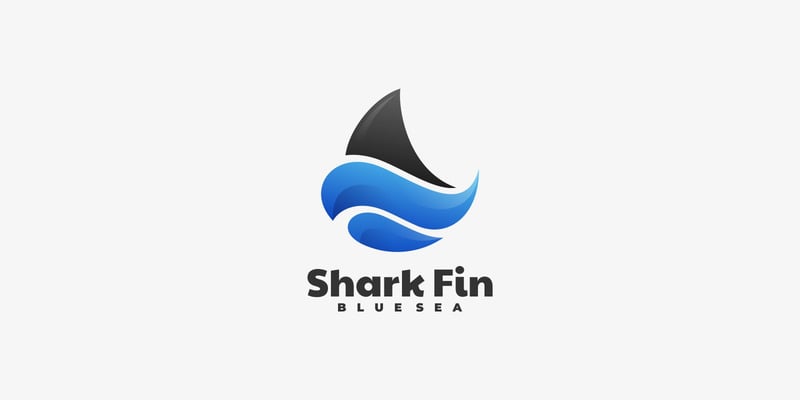 Stile logo sfumato pinna di squalo - Caratteristiche Immagine 1
