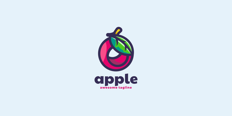 Apple enkel maskot logotyp stil - Features Image 1