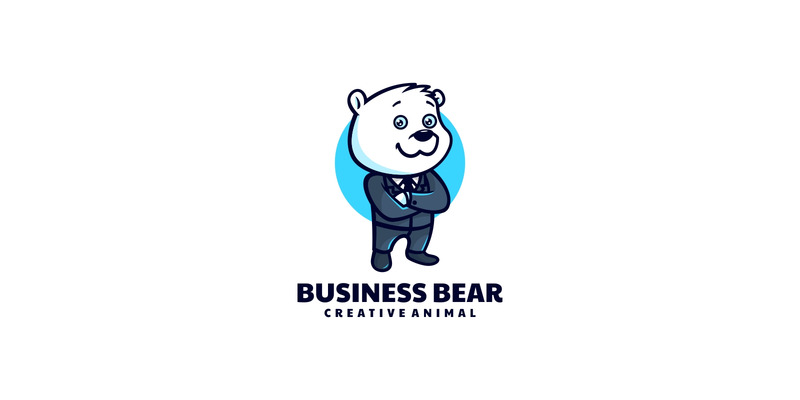 Business Bear Cartoon Logo - Features Image 1