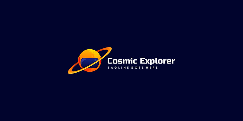 Logo dégradé de l'explorateur cosmique - Caractéristiques de l’image 1