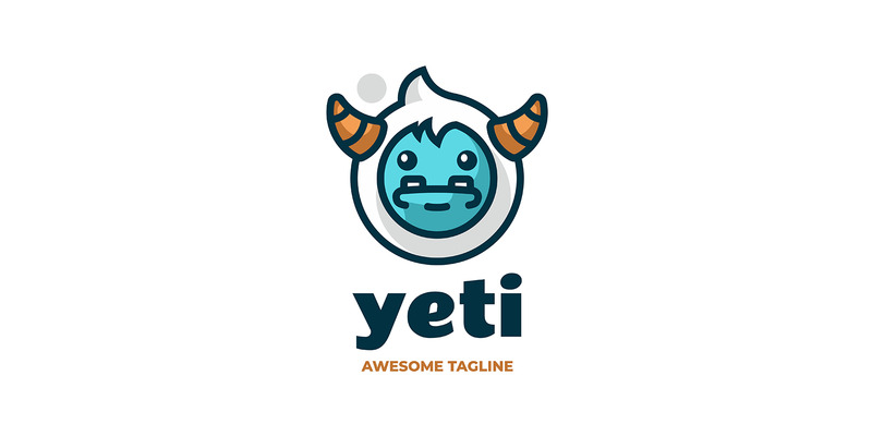 Projekt logo prostej maskotki Yeti 1 - Obraz funkcji 1