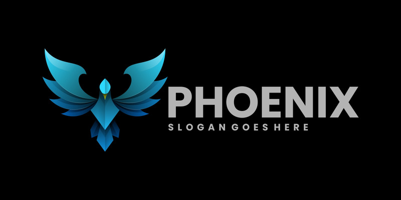 Vector Phoenix Bird Gradient Logo Style - Features Image 1