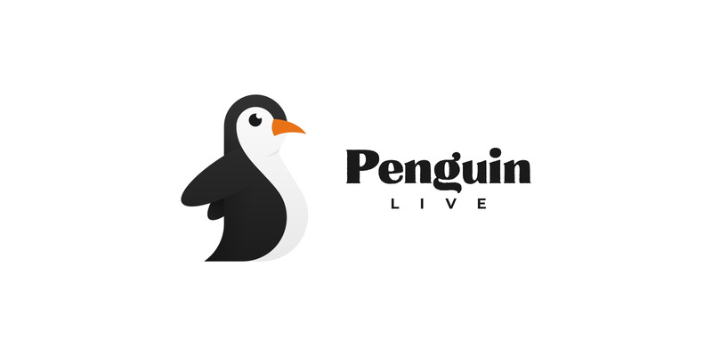 Penguin gradiente semplice logo - Caratteristiche Immagine 1