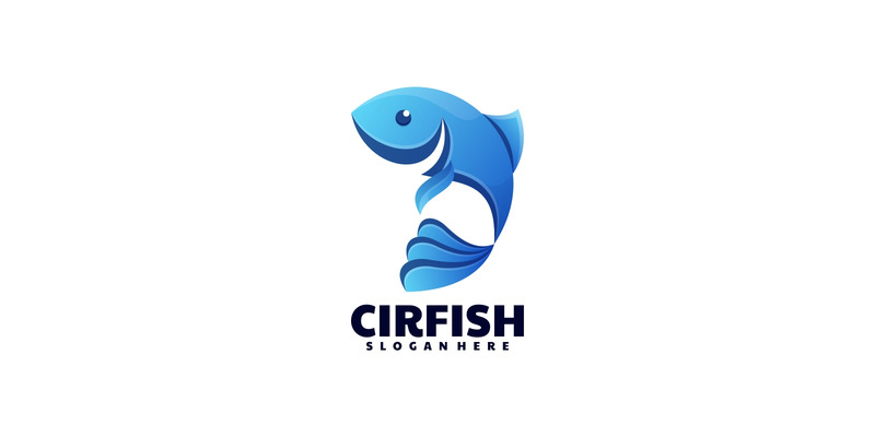 Vector Circle Fish Gradient Logo - Features Image 1