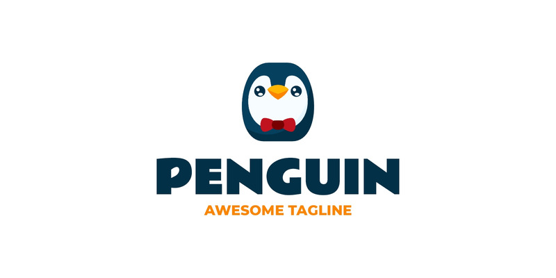 Logo mascotte semplice pinguino 74 - Caratteristiche Immagine 1