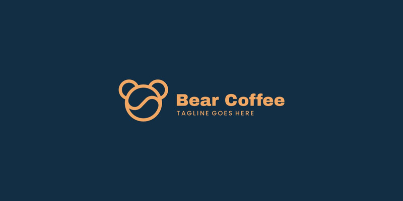 Urso Coffee Line Art Logo - Features Image 1