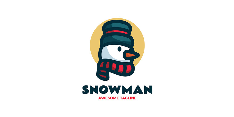 Logo de dessin animé de mascotte de bonhomme de neige 3 - Caractéristiques de l’image 1