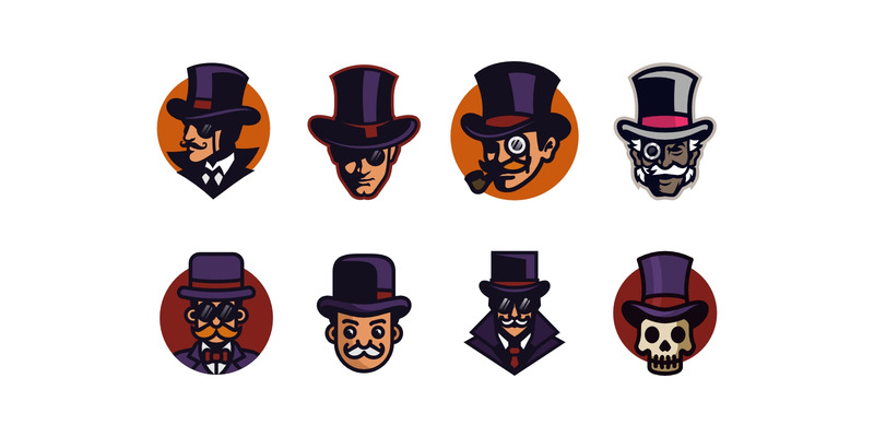 Gentleman Mascot Collection Character Designs - Features Image 1