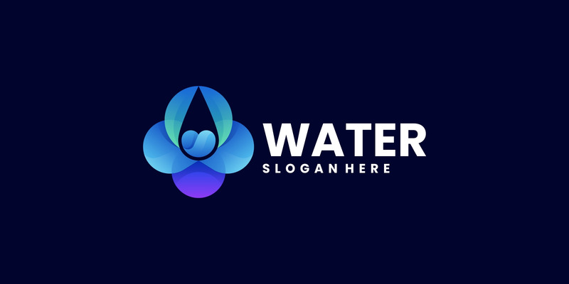 Logo colorato gradiente acqua - Caratteristiche Immagine 1