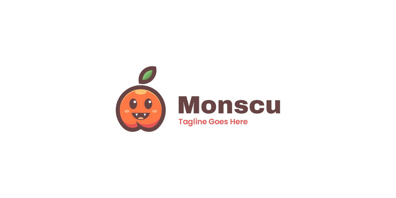 Logotipo de dibujos animados de monstruo naranja - Características Imagen 1