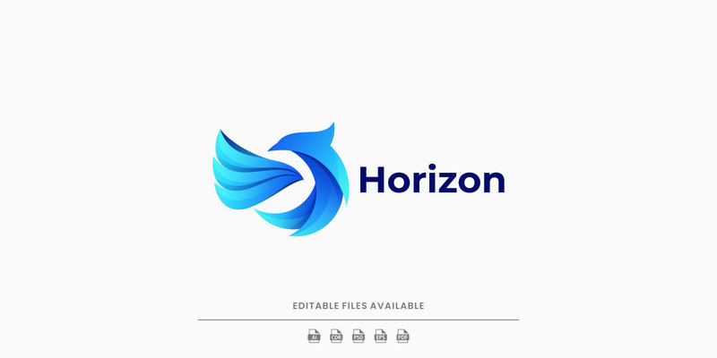 Vector Bird Gradient Color Logo #252185 - TemplateMonster