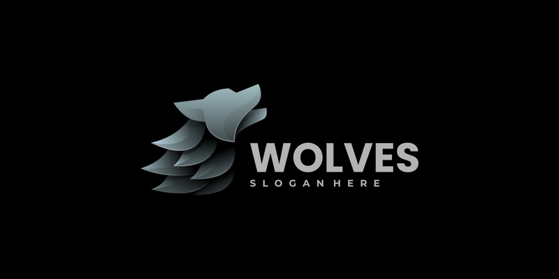 Wolf Howling Gradient Logo - Features Image 1