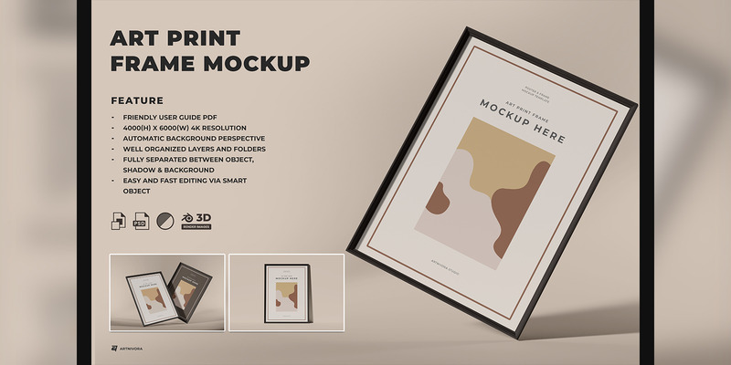 Art Print Frame Mockup Design 32 - Features Image 1