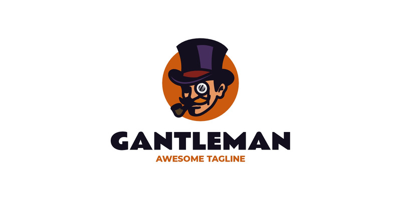 Gentleman Mascot Logo Design 741 - Features Image 1