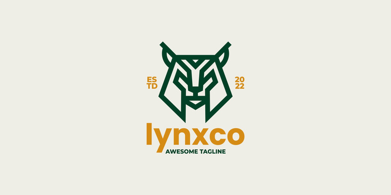 Plantilla de logotipo de arte de línea de lince - Características Imagen 1