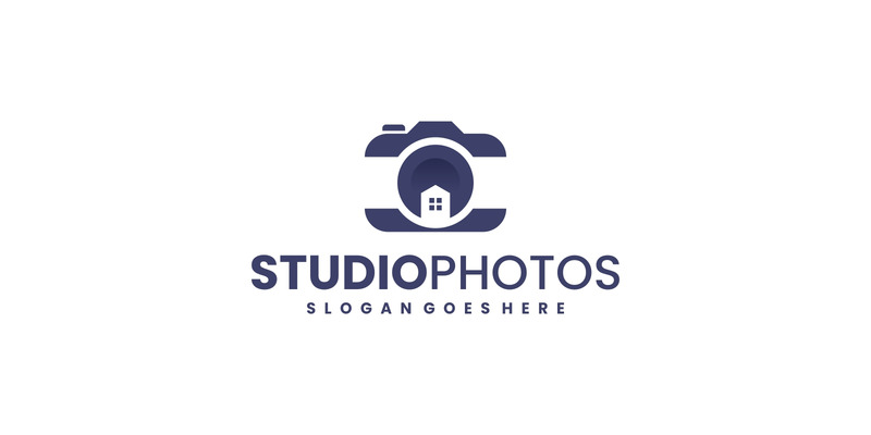 Minimal Camera and House Icon Logo – Vector Design for Photography and Real Estate Branding - Features Image 1