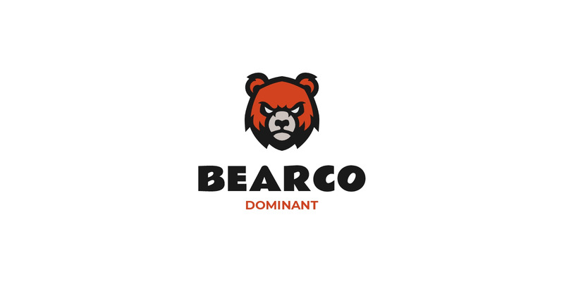 Mascot Modern Bear Logo Design - Features Image 1