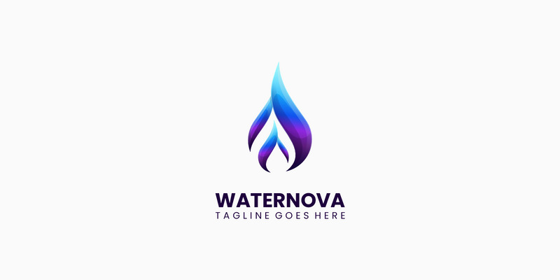 Logo colorato sfumato Water Nova - Caratteristiche Immagine 1
