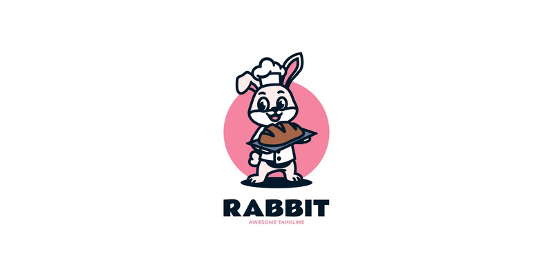 Rabbit Chef Mascot Cartoon Logo - Features Image 1
