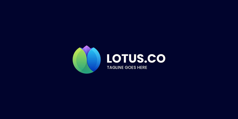 Szablon Logo gradientu lotosu - Obraz funkcji 1