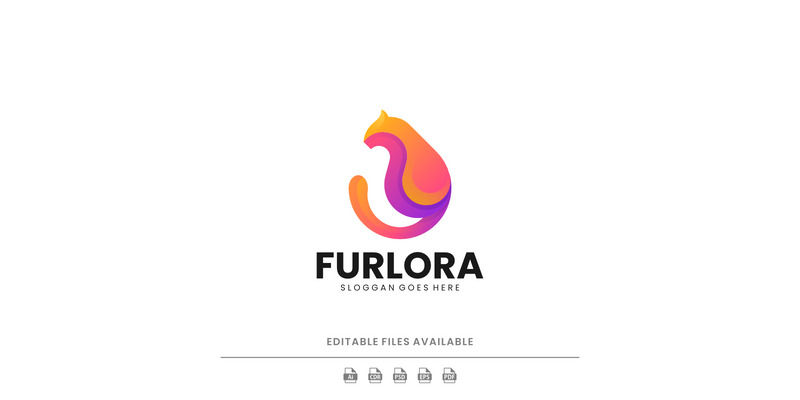 Gradient Modern Cat Logo Design - Features Image 1