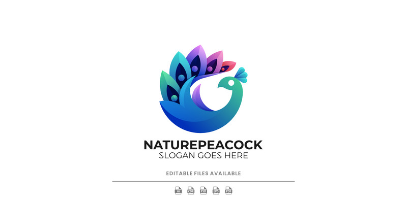Modern Gradient Colorful Peacock Logo Design - Features Image 1