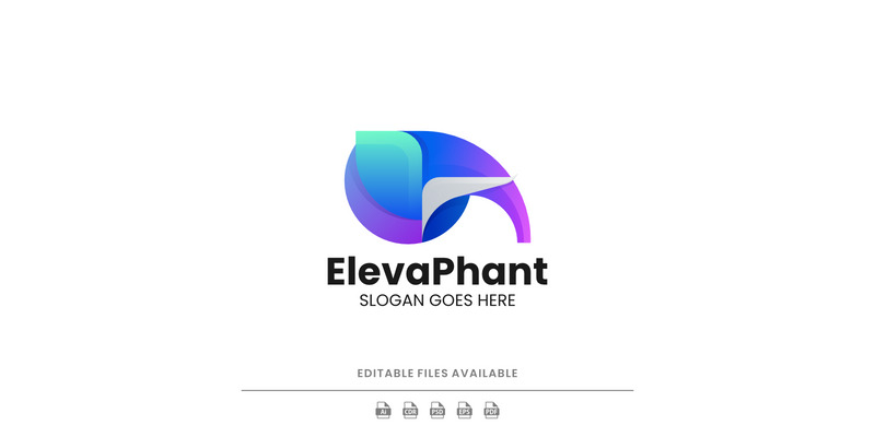 Gradient Modern Elephant Head Logo Design - Features Image 1