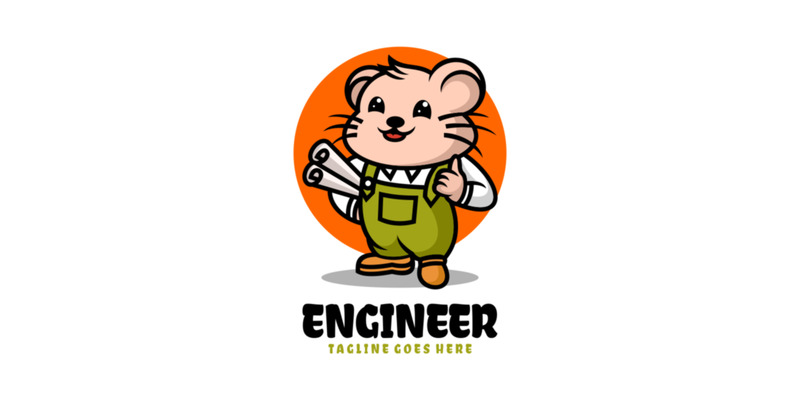 Engineer Mascot Cartoon Logo 3 - Features Image 1