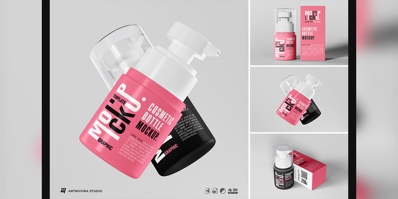 Cosmetic - Bottle Mockup Sets - Features Image 1