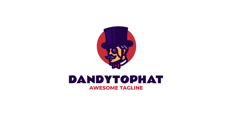 Mascot Gentleman Logo Design - Features Image 1