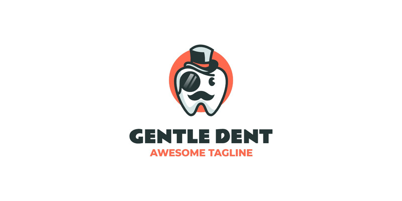 Gentle Dent - Tooth Mascot Logo Design - Features Image 1