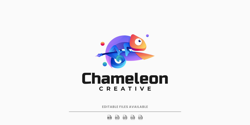 Vector Chameleon Kleurrijk Logo - Features Image 1