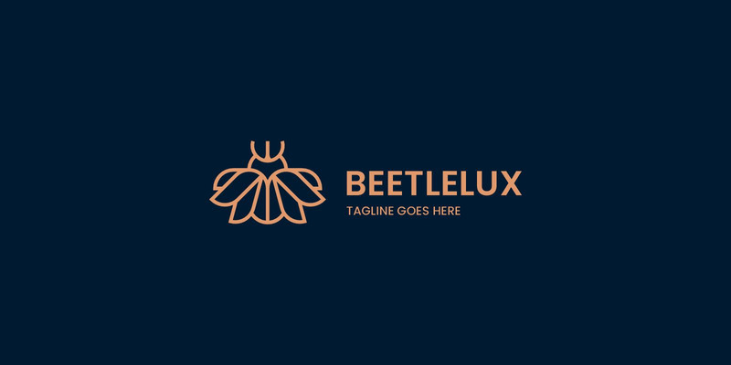 Beetle Line Art Logo Template 3 - Features Image 1