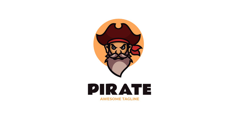 Classic Pirate Mascot Logo Design - Features Image 1