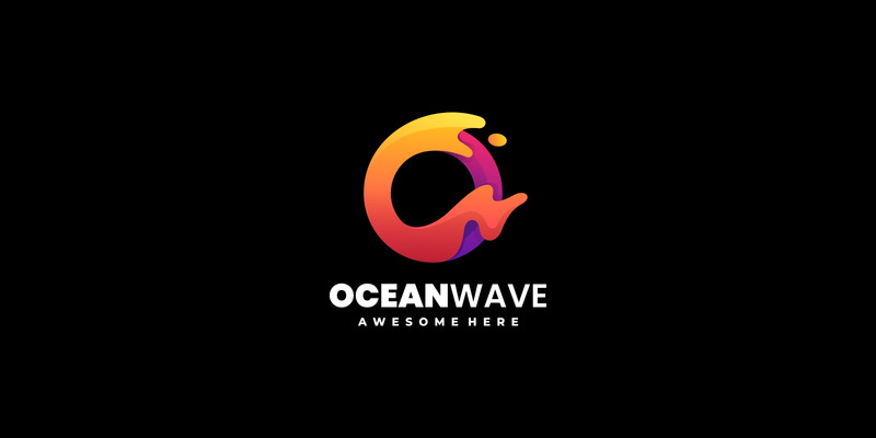 Písmeno O Přechod vlny Barevné Logo - Features Image 1