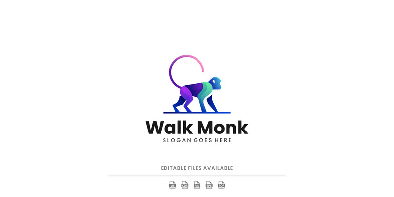 Modern Gradient Monkey Logo Design 368 - Features Image 1