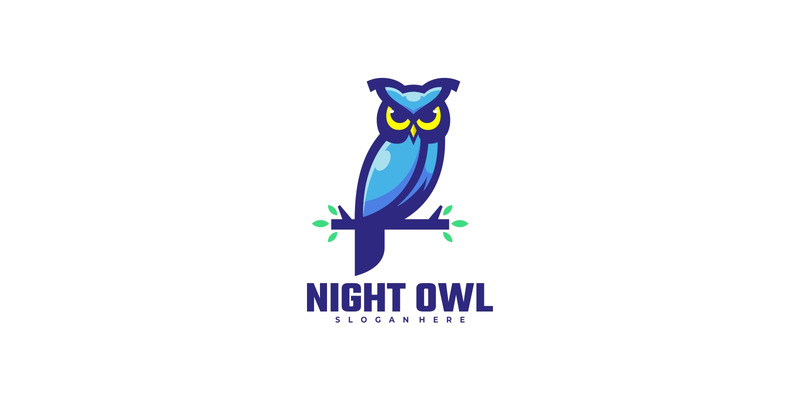Night Owl Mascot Cartoon Logo Template - Features Image 1