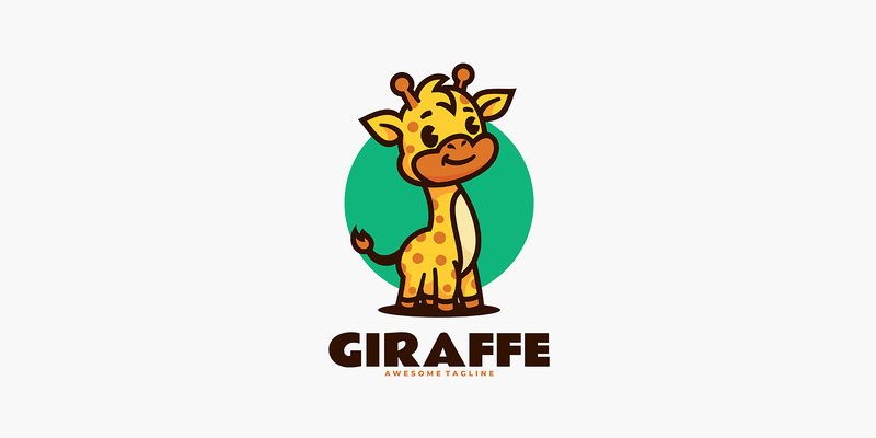 Logo della mascotte del fumetto della giraffa 1 - Caratteristiche Immagine 1