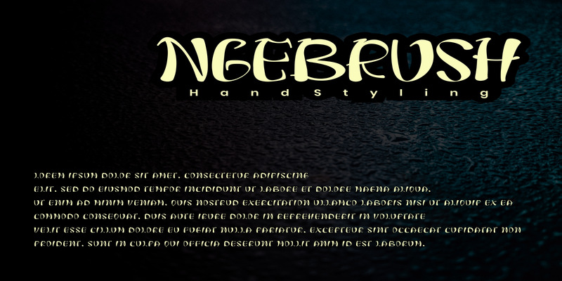 Ngebrush - Teckensnitt för handstil - Features Image 1