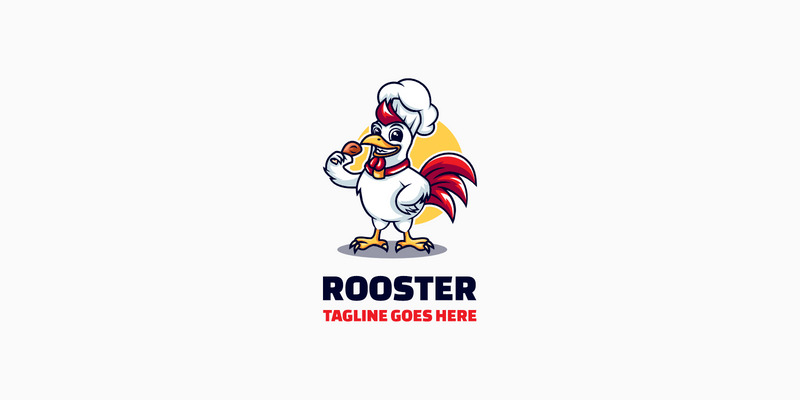 Logo mascotte del gallo dei cartoni animati 12 - Caratteristiche Immagine 1