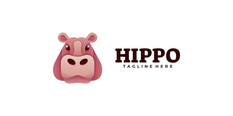 Style de logo dégradé hippopotame - Caractéristiques de l’image 1