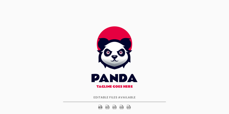 Logo mascotte semplice panda 9 - Caratteristiche Immagine 1