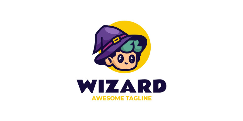 Cute Wizard Mascot Logo Design - Features Image 1