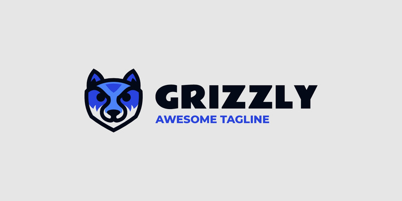 Logo mascotte semplice Grizzly 1 - Caratteristiche Immagine 1